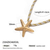 Women's High Color 18K Gold Plated Titanium Steel Conch Sea Star Shell Thick Rope Necklace Fashion Jewelry