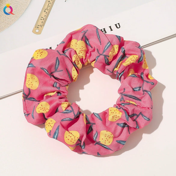 Women's High Elastic Plaid Fabric Hair Tie Handmade Simple Ponytail Hair Accessory For Everyday Styling