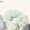 Women's High Elastic Plaid Fabric Hair Tie Handmade Simple Ponytail Hair Accessory For Everyday Styling