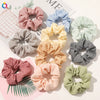 Women's High Elastic Plaid Fabric Hair Tie Handmade Simple Ponytail Hair Accessory For Everyday Styling