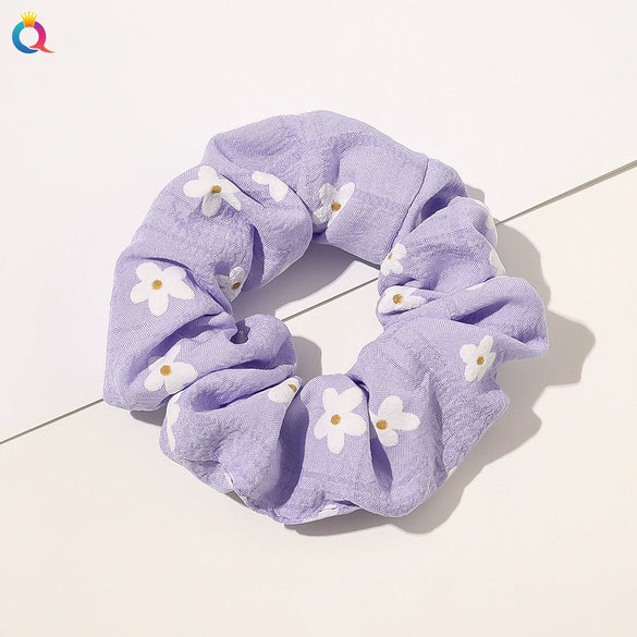 Women's High Elastic Plaid Fabric Hair Tie Handmade Simple Ponytail Hair Accessory For Everyday Styling
