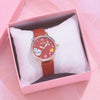 Women's High End Niche Fashion Quartz Watch With Round Dial Canvas Strap Alloy Case And Ordinary Glass Mirror For Versatile Use