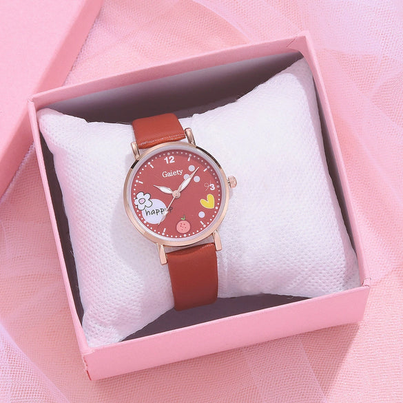 Women's High End Niche Fashion Quartz Watch With Round Dial Canvas Strap Alloy Case And Ordinary Glass Mirror For Versatile Use
