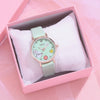 Women's High End Niche Fashion Quartz Watch With Round Dial Canvas Strap Alloy Case And Ordinary Glass Mirror For Versatile Use