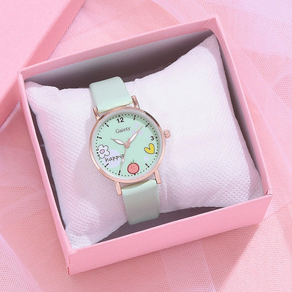Women's High End Niche Fashion Quartz Watch With Round Dial Canvas Strap Alloy Case And Ordinary Glass Mirror For Versatile Use