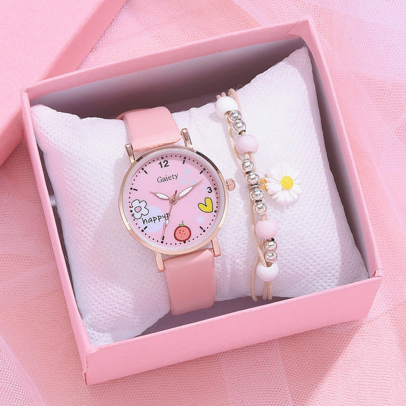 Women's High End Niche Fashion Quartz Watch With Round Dial Canvas Strap Alloy Case And Ordinary Glass Mirror For Versatile Use
