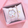 Women's High End Niche Fashion Quartz Watch With Round Dial Canvas Strap Alloy Case And Ordinary Glass Mirror For Versatile Use