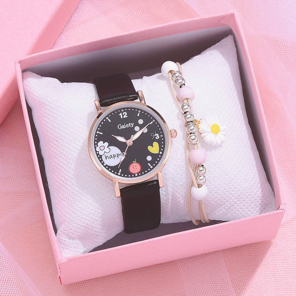 Women's High End Niche Fashion Quartz Watch With Round Dial Canvas Strap Alloy Case And Ordinary Glass Mirror For Versatile Use