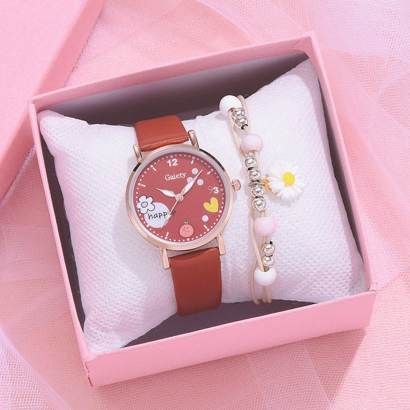 Women's High End Niche Fashion Quartz Watch With Round Dial Canvas Strap Alloy Case And Ordinary Glass Mirror For Versatile Use