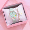 Women's High End Niche Fashion Quartz Watch With Round Dial Canvas Strap Alloy Case And Ordinary Glass Mirror For Versatile Use
