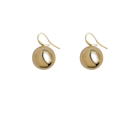 Women's High End Simple Geometric Metal Ball Earrings With Electroplated Finish Cool Exaggerated Fashion Jewelry