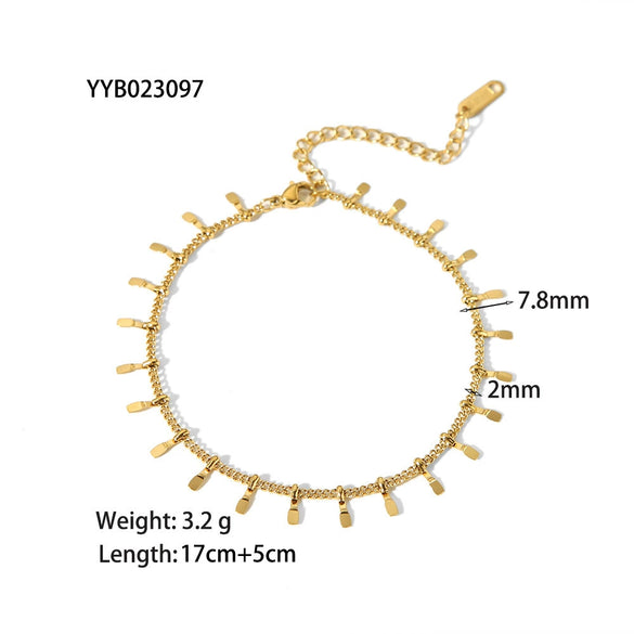 Women's High End Summer Tassel Necklace In 18K Gold Plated Stainless Steel With Wave Pattern And Vacuum Real Gold Pvd Furnace Treatment