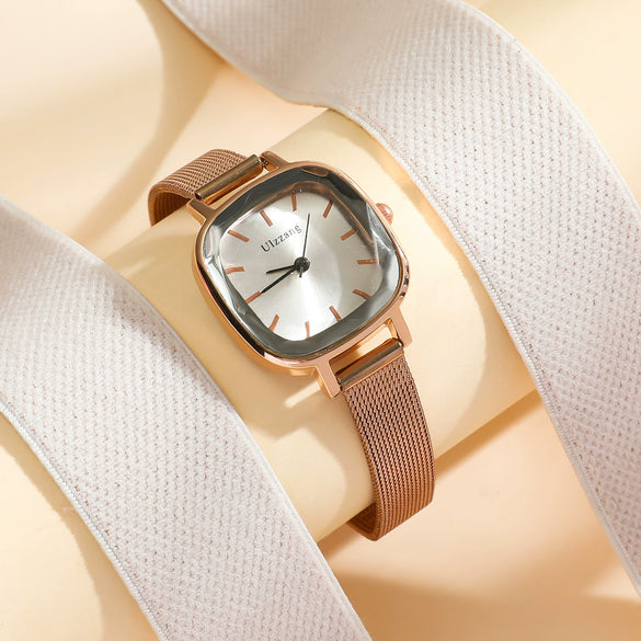 Women's Highclass Cold Style Niche Quartz Watch Alloy Case And Strap Round Dial Simple Elegant Retro