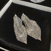 Women's Highend Copper Geometric Zircon Tassel Earrings