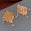 Women's Highend Copper Geometric Zircon Tassel Earrings