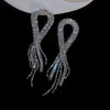 Women's Highend Copper Geometric Zircon Tassel Earrings