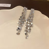Women's Highend Copper Geometric Zircon Tassel Earrings