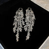 Women's Highend Copper Geometric Zircon Tassel Earrings