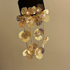 Women's Highend Copper Geometric Zircon Tassel Earrings