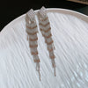 Women's Highend Copper Geometric Zircon Tassel Earrings