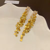 Women's Highend Copper Geometric Zircon Tassel Earrings