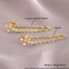 Women's Highend Fashion Cross Chain Tassel Earrings Copper Geometric U Shape Electroplated Jewelry