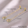 Women's Highend Fashion Cross Chain Tassel Earrings Copper Geometric U Shape Electroplated Jewelry