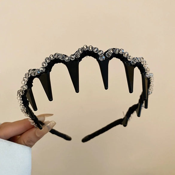 Women's Highend Fashion Diamonddesigned Ushaped Imitation Pearl Headband Hair Accessory