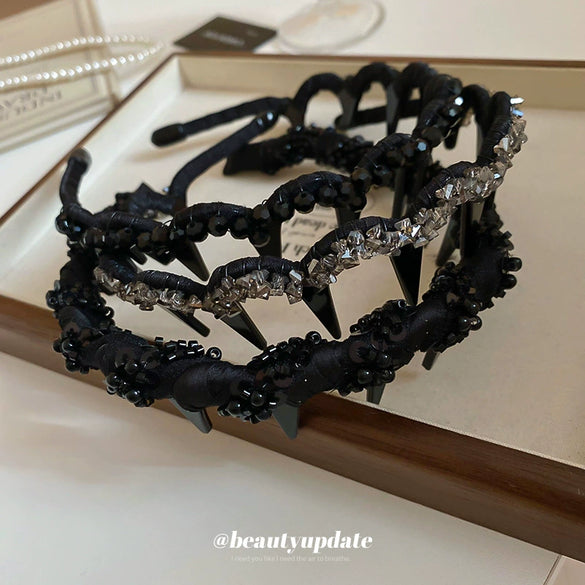 Women's Highend Fashion Diamonddesigned Ushaped Imitation Pearl Headband Hair Accessory