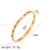 Women's Highend Geometric Colored Diamond Stainless Steel Electroplated Bracelet