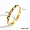 Women's Highend Geometric Colored Diamond Stainless Steel Electroplated Bracelet