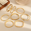 Women's Highend Geometric Colored Diamond Stainless Steel Electroplated Bracelet