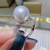 Women's Highend Geometric Copper Imitation Pearl Zircon Ring Jewelry