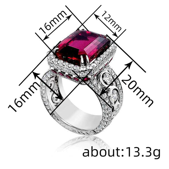 Women's Highend Geometric Copper Ring Inlaid With Zircon