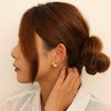 Women's Highend Geometric Cross Stainless Steel Electroplated Earrings
