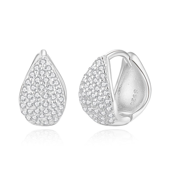 Women's Highend Geometric S925 Sterling Silver Electroplated Water Drop Earrings