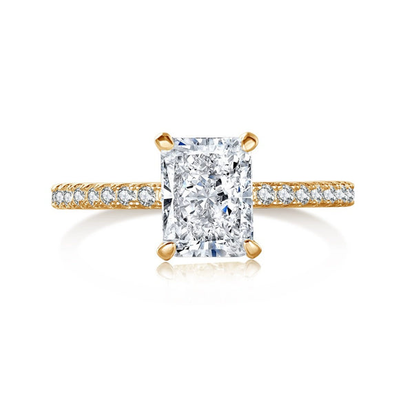 Women's Highend Geometric S925 Sterling Silver Ring With 8A Zircon Inlaid And Electroplated Design