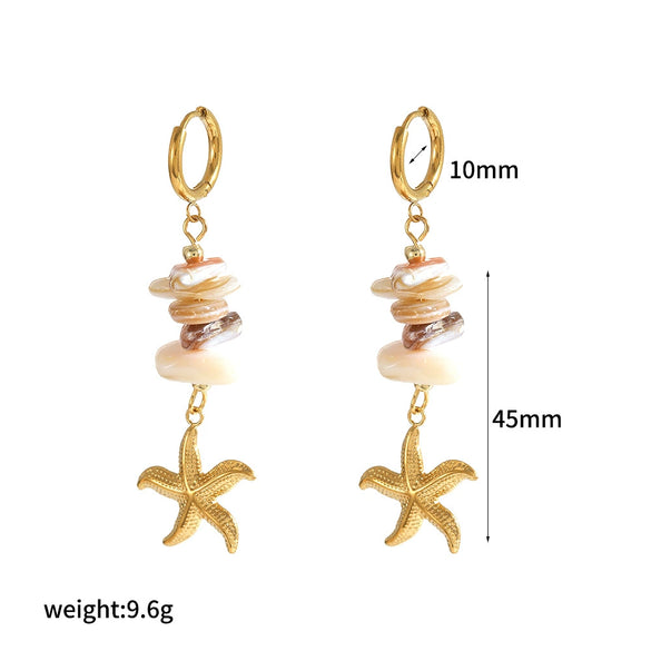 Women's Highend Geometric Stainless Steel Electroplated Earrings