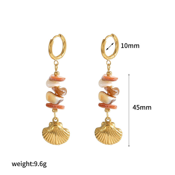 Women's Highend Geometric Stainless Steel Electroplated Earrings