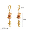 Women's Highend Geometric Stainless Steel Electroplated Earrings