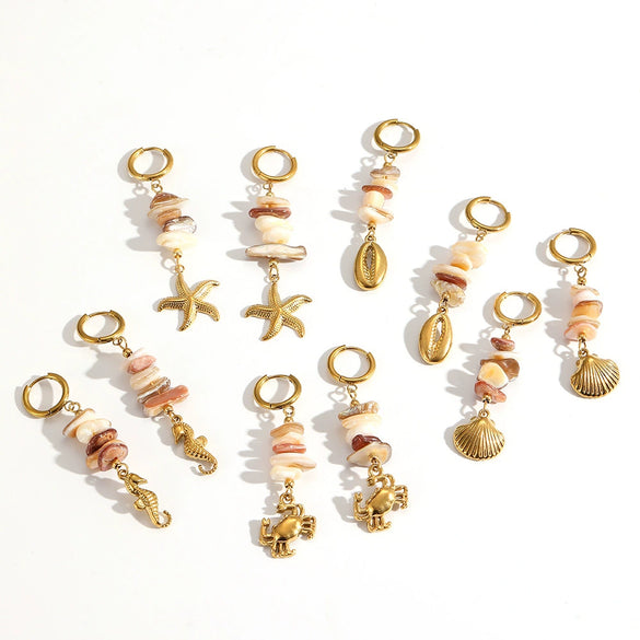 Women's Highend Geometric Stainless Steel Electroplated Earrings