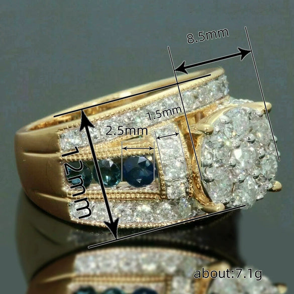 Women's Highend Luxury Geometric Copper Ring With Zirconia Design Fashion Dress Matching Jewelry