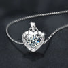 Women's Highend Moissanite 925 Silver Heartshaped Pendant Necklace