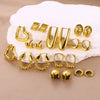 Women's Highend Nonfading Copper Heart U Star Shape Electroplated Earrings