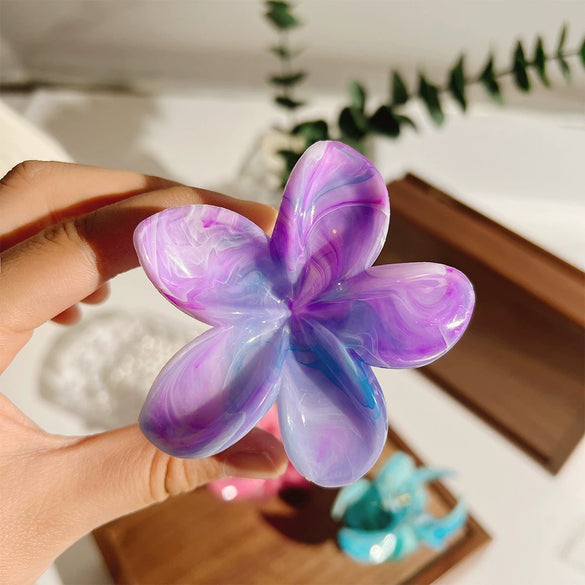 Women's Highend Plastic And Resin Hairpin With Baking Paint Egg Flower Design