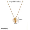 Women's Highend Stainless Steel And Titanium Steel Necklace With Geometric And Animal Style Starfish Pendant And Snake Bone Chain Electroplated