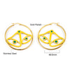 Women's Highend Stainless Steel Christmas Stocking And Tree Earrings With Electroplated Geometric Festive Design Wholesale