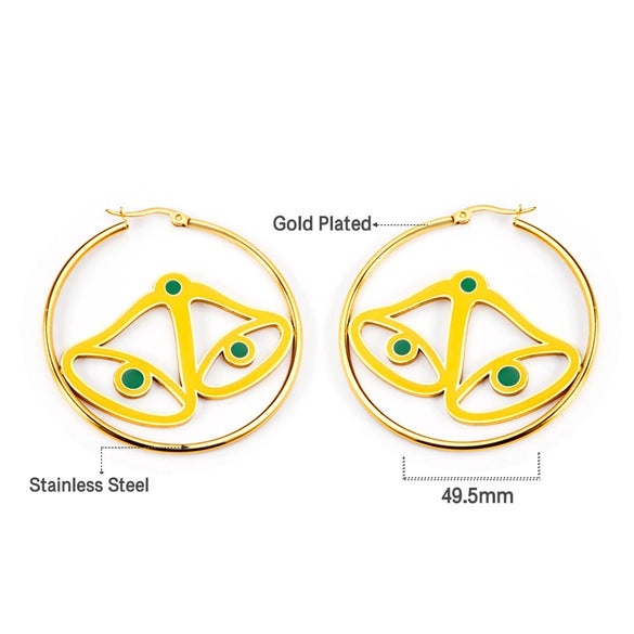 Women's Highend Stainless Steel Christmas Stocking And Tree Earrings With Electroplated Geometric Festive Design Wholesale