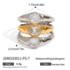 Women's Highend Stainless Steel Geometric Animal Style Electroplating Oildropping Zircon Ring