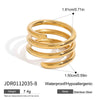 Women's Highend Stainless Steel Geometric Animal Style Electroplating Oildropping Zircon Ring